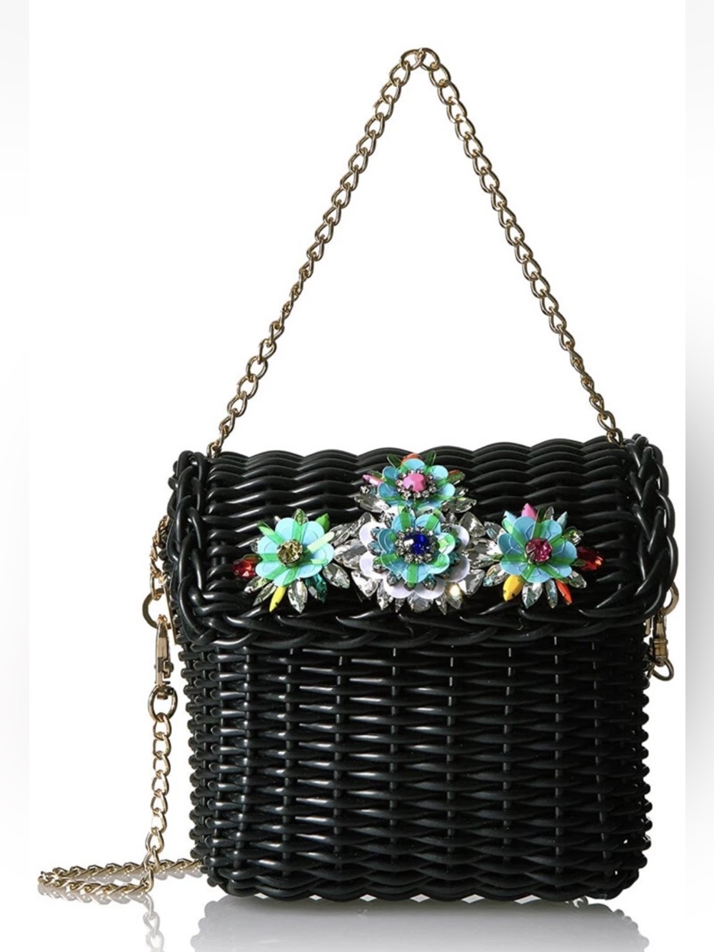 NWT Betsey Johnson Wicker Basket Purse